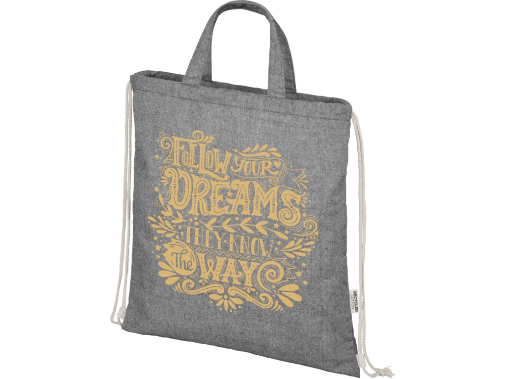 Pheebs 150 г/м² Aware™ рюкзак со шнурком из переработанных материалов - Черный — изображение 6