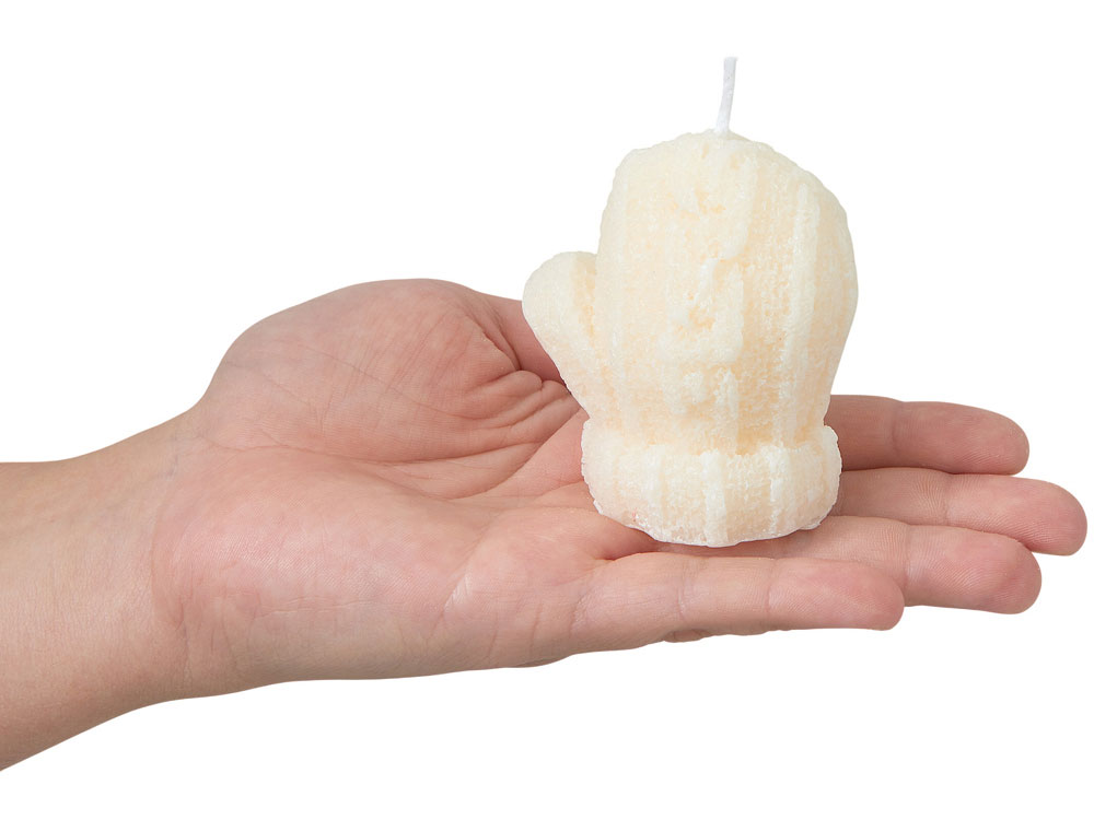 Свеча Рукавичка, молочный — изображение 5