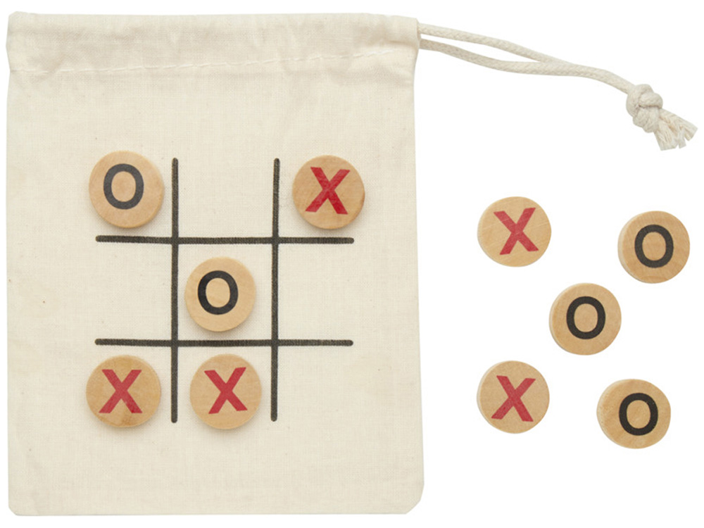 Деревянная игра в крестики-нолики в мешочке Whorl - Натуральный — изображение 2