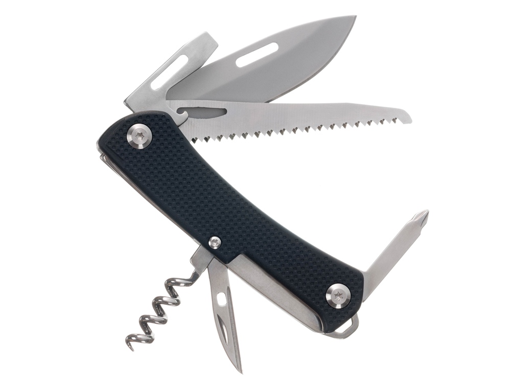 Нож перочинный Stinger, 103 мм, 10 функций, материал рукояти: АБС-пластик (черный) — изображение 4