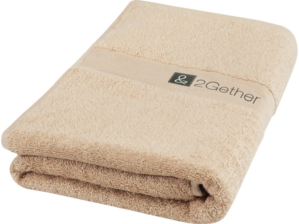 Хлопковое полотенце для ванной Amelia 70x140 см плотностью 450 г/м2, бежевый — изображение 4