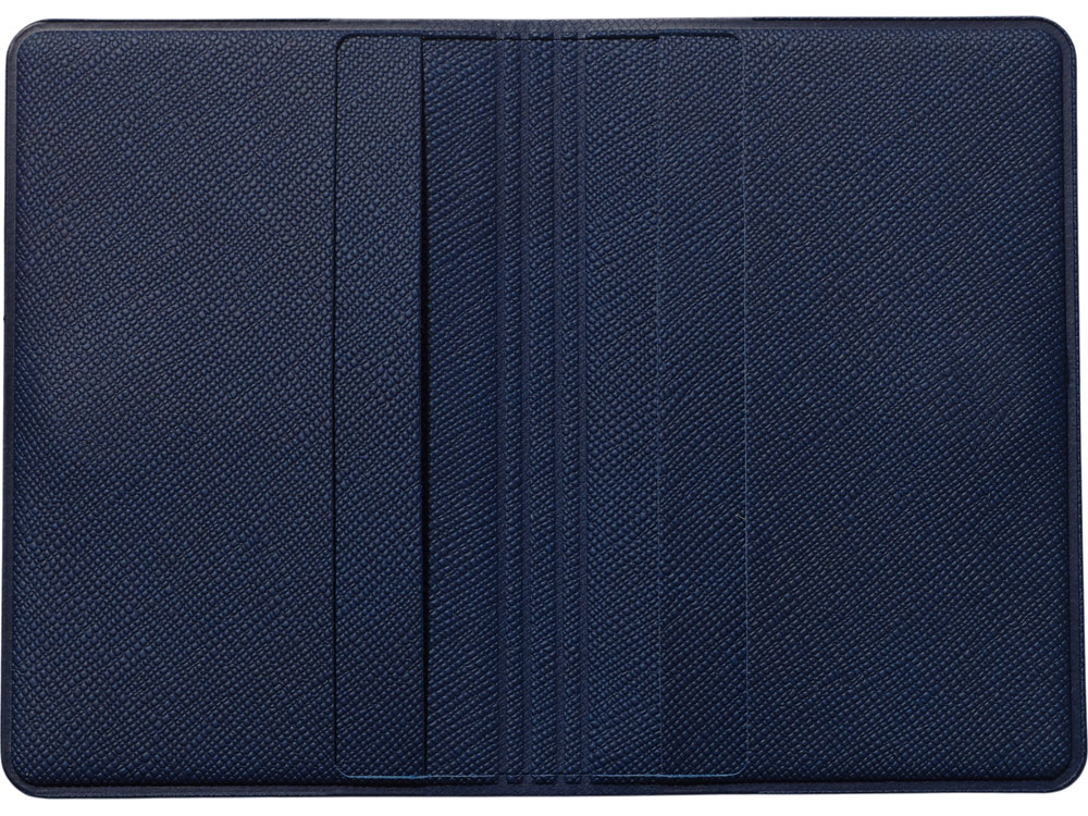 Футляр-книжка на 4-е карты с RFID Favor, темно-синий — изображение 3