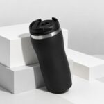 Термокружка Double wall mug C1, soft touch, 350 мл, черный