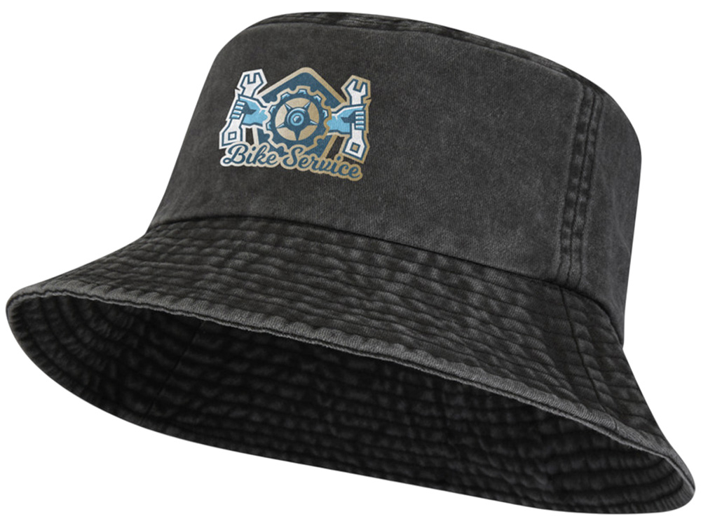 Панама Mitica стираная - Сплошной черный — изображение 4