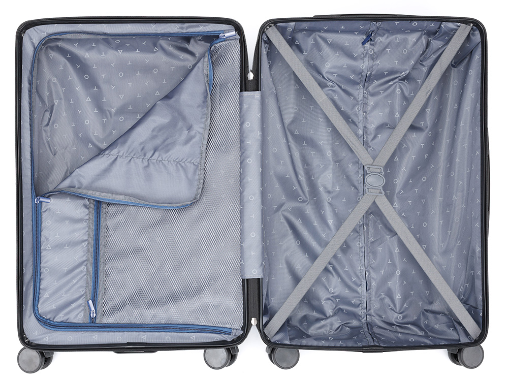 Чемодан TORBER Onego, синий, ABS-пластик, 69,5 х 46 х 26 см, 69 л — изображение 4