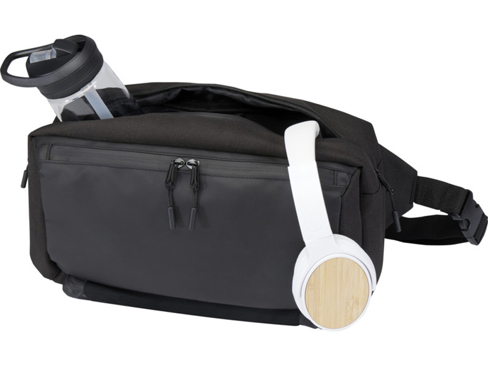 Roam модульная сумка-слинг из переработанных материалов, сертифицированных согласно GRS - сплошной черный — изображение 4