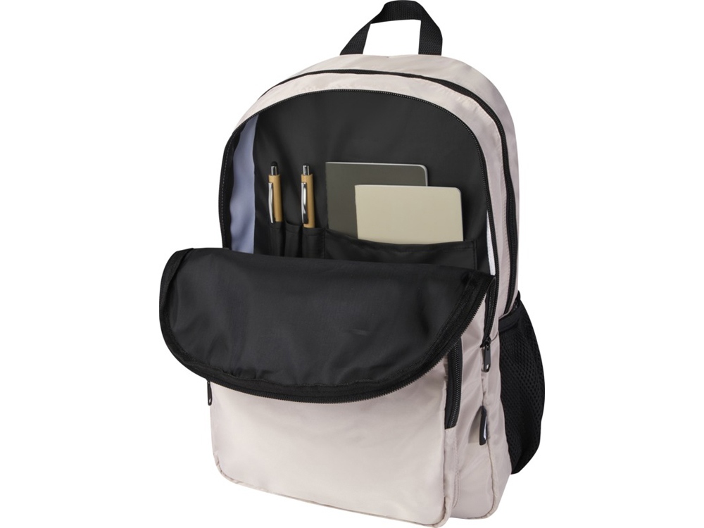 Рюкзак для ноутбука Trend Plus 15GRS из переработанного материала объемом 20 литров, овсяный — изображение 6