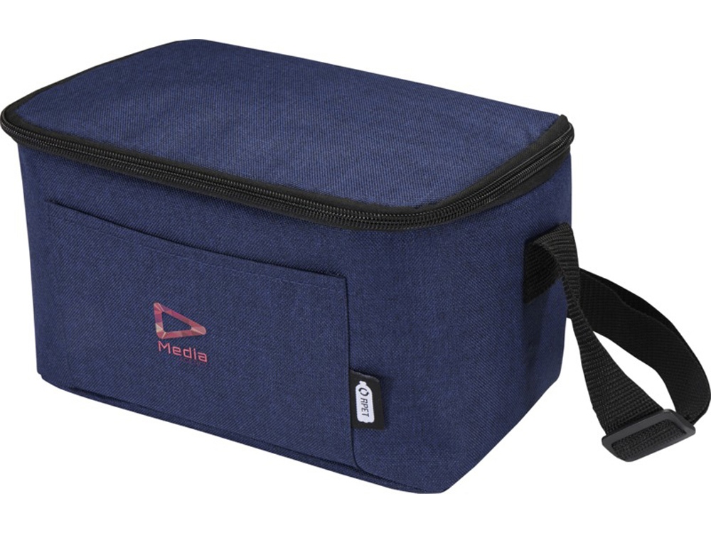 Tundra сумка-холодильник на 6 банок из переработанного РЕТ-пластика - Heather navy — изображение 5