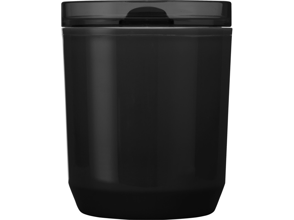 Hudson кружка из переработанного пластика с двойными стенками объемом 180 мл, сплошной черный — изображение 3