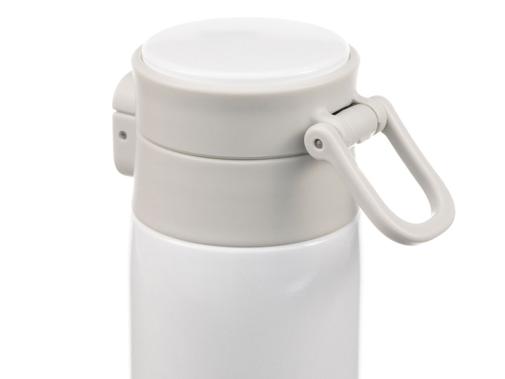 Термокружка Stinger, 0,42 л, сталь/пластик/силикон, белый, 6,5 x 7,5 x 21,9 см — изображение 8