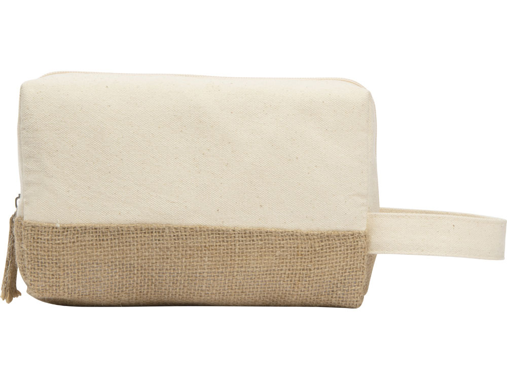 Косметичка Jute с ручкой из хлопка и джута, натуральный — изображение 4