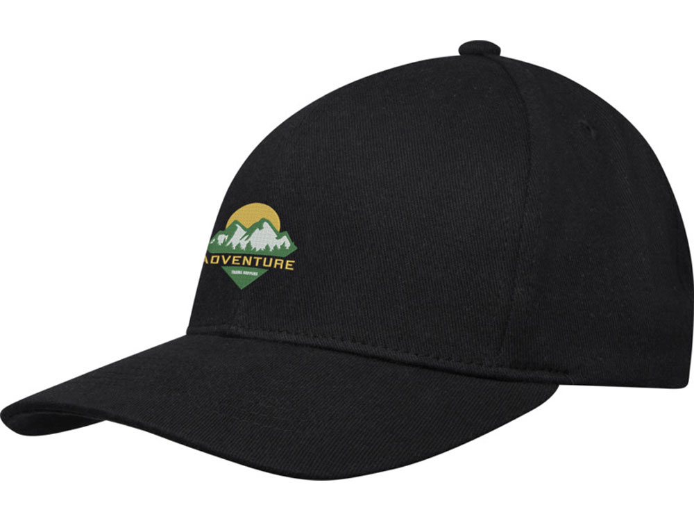 Opal с 6 панелями Aware™ кепка из переработанных материалов - сплошной черный — изображение 6