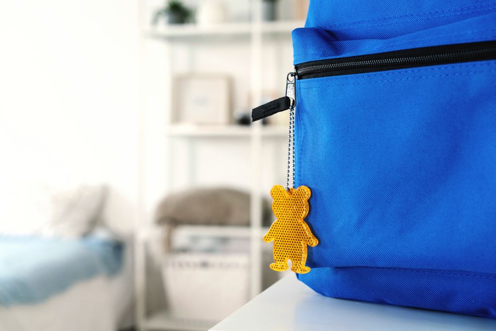 Пешеходный светоотражатель «Мишка», синий — изображение 2