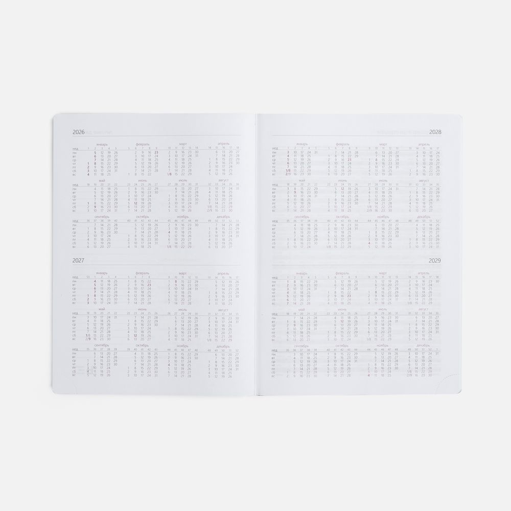 Еженедельник Nebraska, датированный, красный — изображение 3