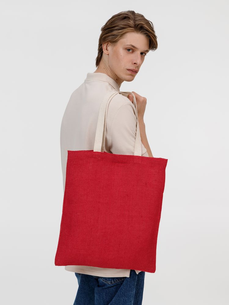 Холщовая сумка на плечо Juhu, красная — изображение 8