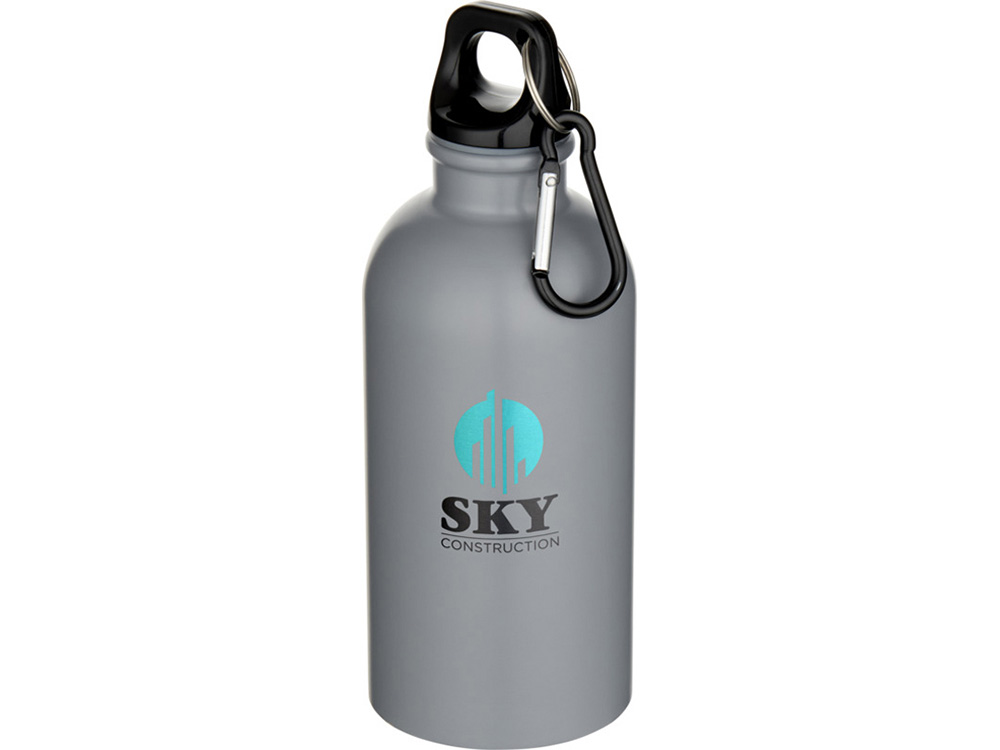 Oregon одностенная бутылка для воды с карабином, изготовленная из нержавеющей стали, сертифицированной по стандарту RCS, объемом 400 мл - Серый — изображение 4