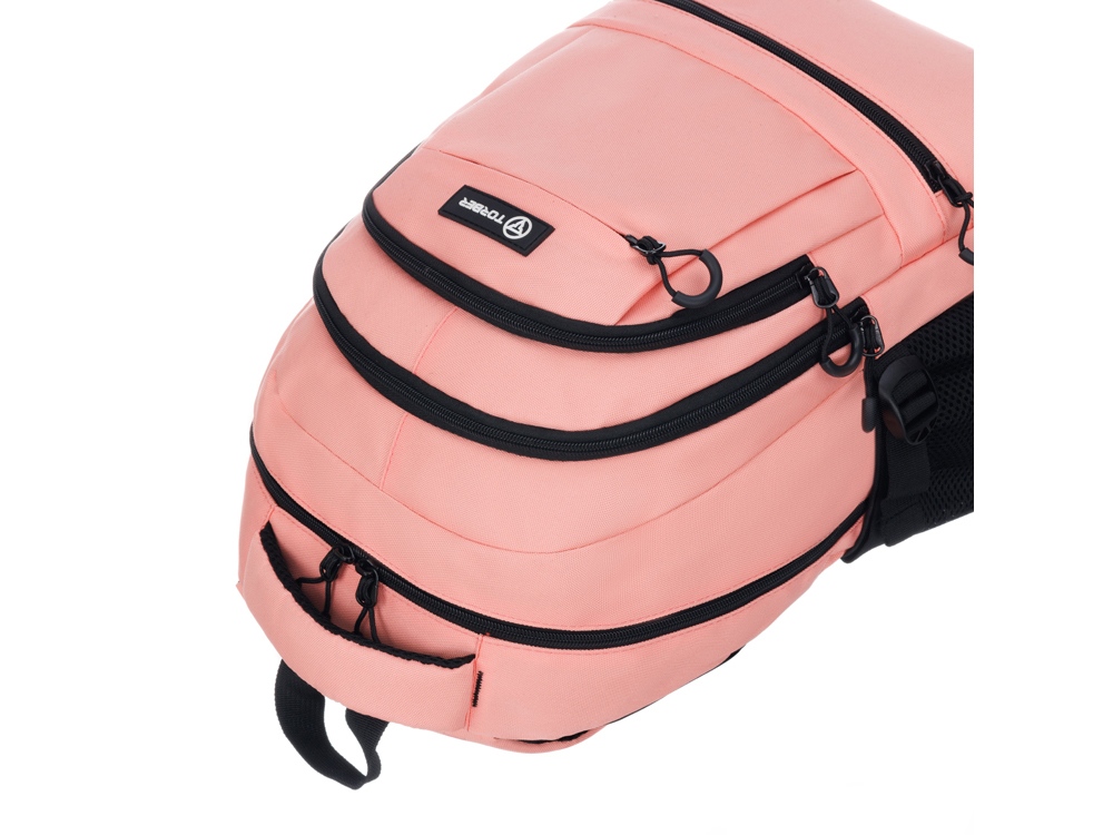 Рюкзак TORBER CLASS X, персиковый, 46 х 32 х 13 см + Мешок для сменной обуви в подарок! — изображение 8