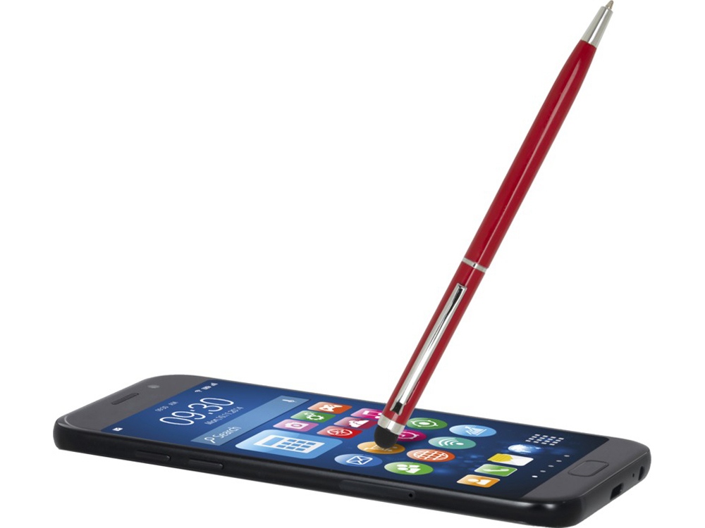 Шариковая ручка Ore алюминиевая со стилусом - Красный — изображение 4