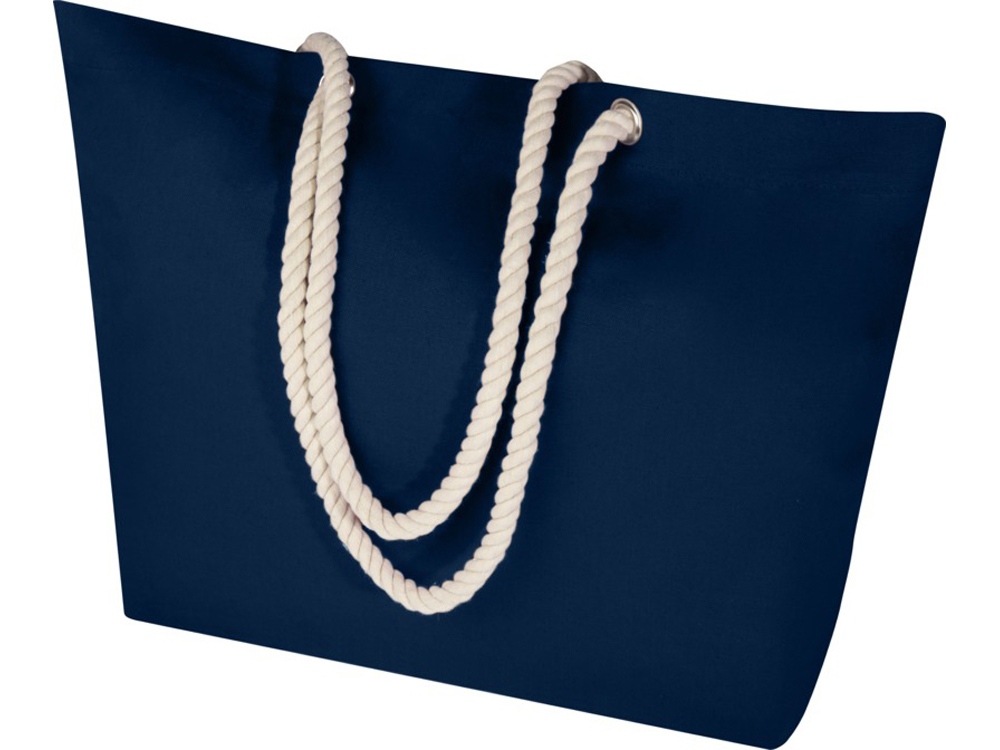 Florida пляжная эко-сумка из переработанного материала, сертифицированного по стандарту GRS, плотностью 270 г/м² 18L - Темно - синий — изображение 4