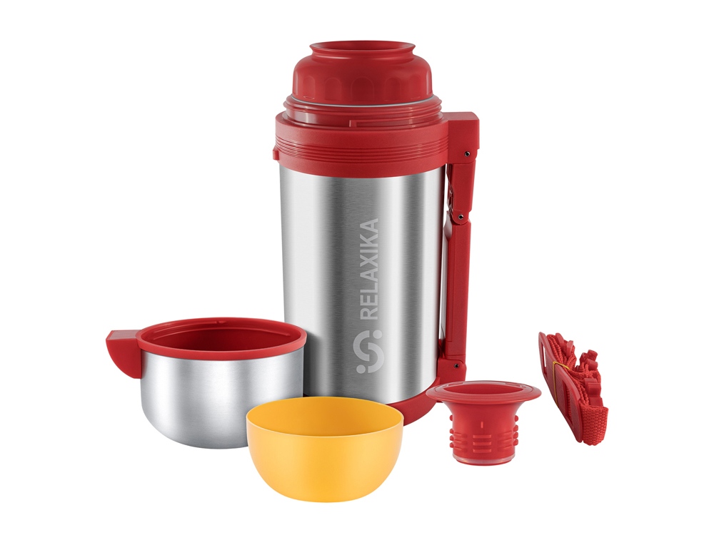 Термос универсальный (для еды и напитков) Relaxika 201, 1200 мл, стальной — изображение 9