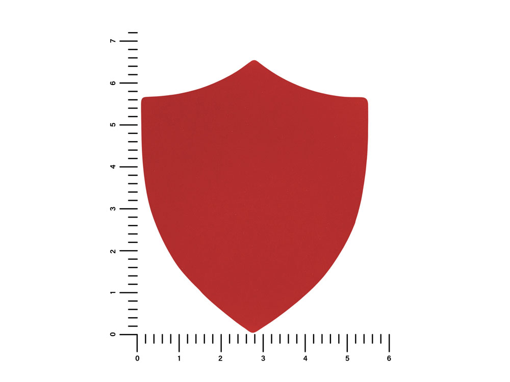 ПАТЧ ЩИТ soft-touch (красный) 6,6 х 5,5 см — изображение 2