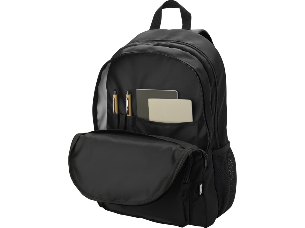 Рюкзак для ноутбука Trend Plus 15GRS из переработанного материала объемом 20 литров, сплошной черный — изображение 6