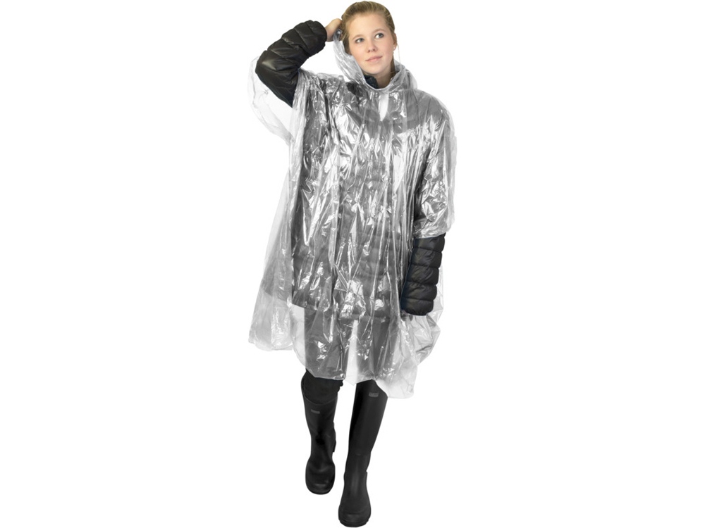 Одноразовый дождевик Mayan с чехлом для хранения из материалов, переработанных по стандарту GRS - Белый — изображение 3