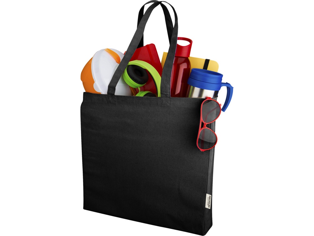 Odessa эко-сумка из переработанных материалов 220 г/м² - Черный — изображение 3