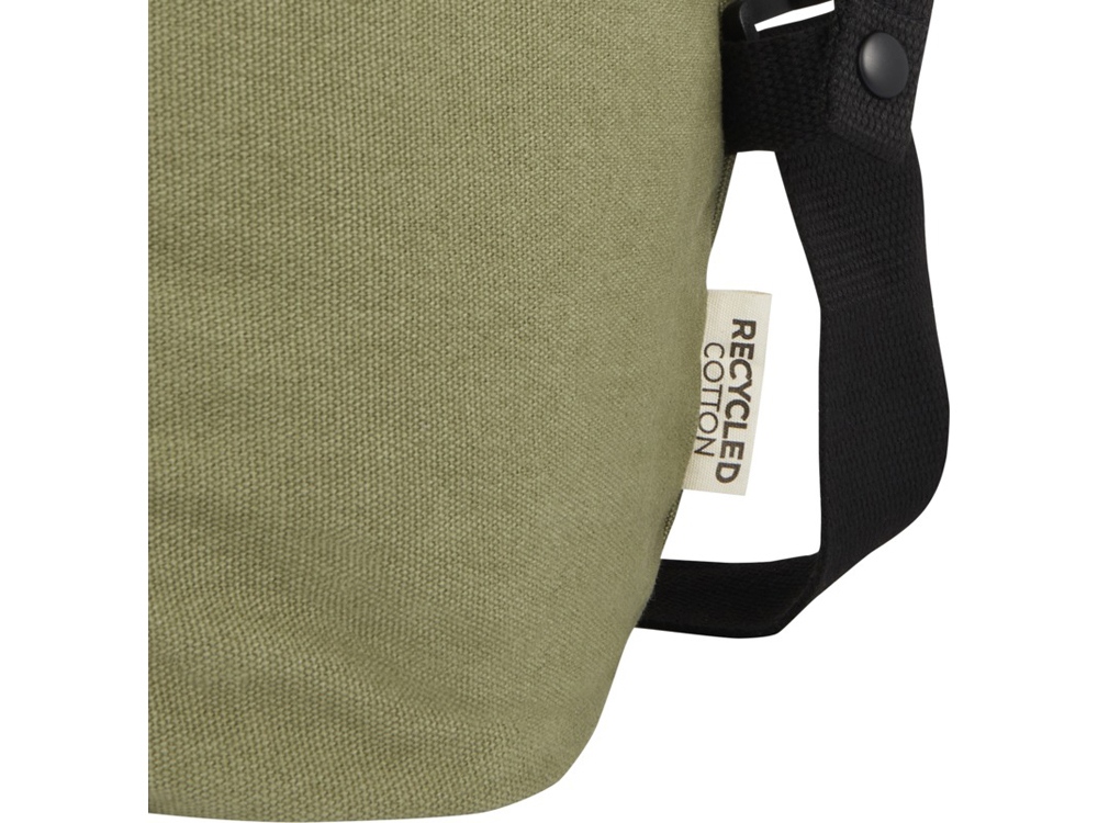 Спортивная сумка Joey из брезента, переработанного по стандарту GRS, объемом 25 л, оливковый — изображение 7