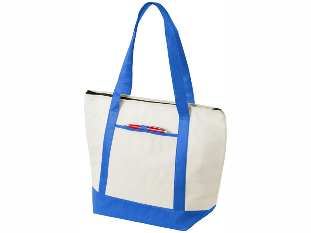 Сумка-холодильник Lighthouse, натуральный/синий — изображение 4