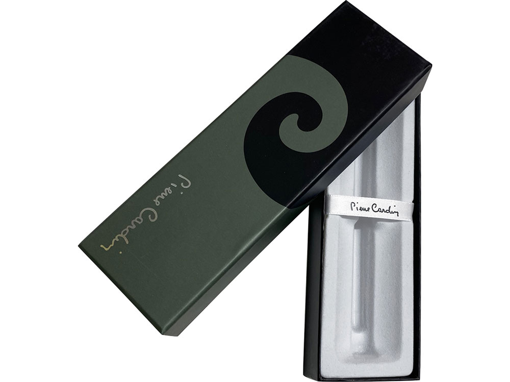 Ручка перьевая Pierre Cardin I-SHARE. Цвет - серый прозрачный.Упаковка Е-2. — изображение 5