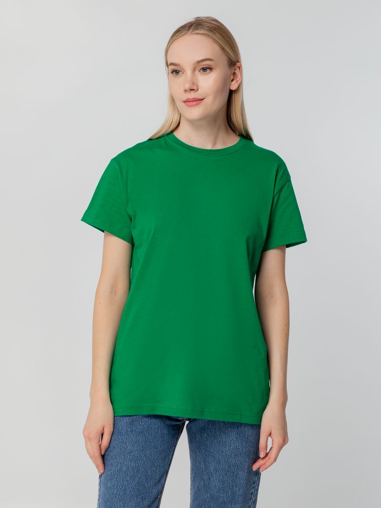 Футболка унисекс T-bolka 140, темно-зеленая — изображение 9