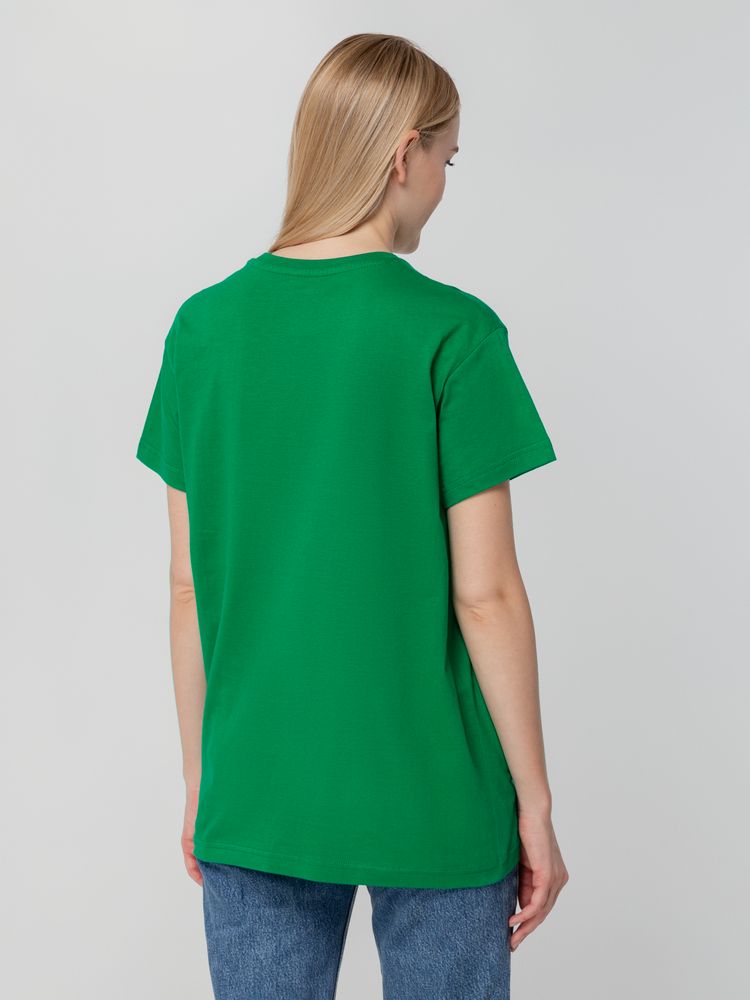 Футболка унисекс T-bolka 140, темно-зеленая — изображение 10