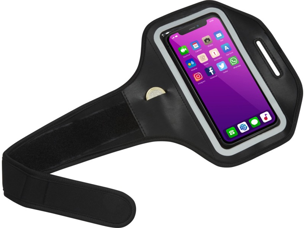 Браслет Haile для смартфона с отображением дисплея и прозрачным чехлом, черный — изображение 4