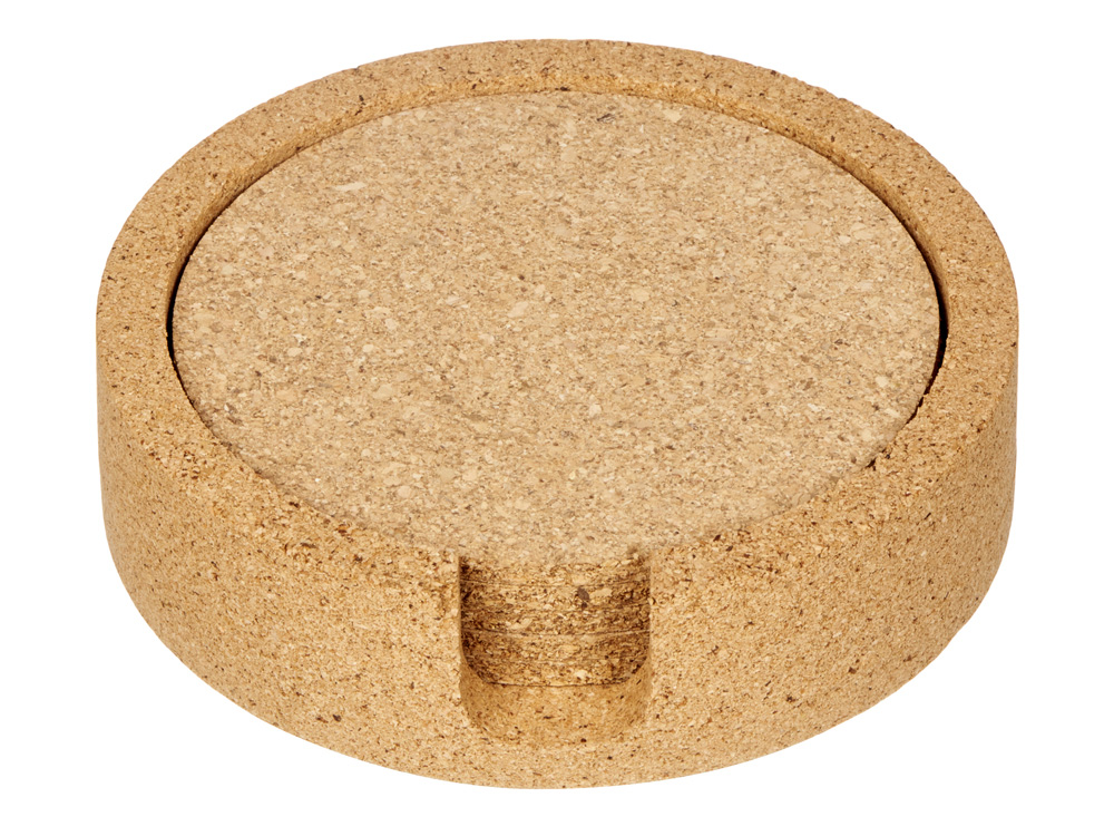 Набор костеров из пробки на подставке из пробки Krock — изображение 3