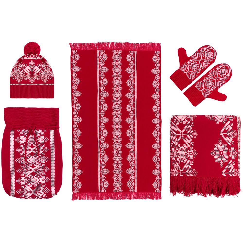 Плед Onego, красный — изображение 7