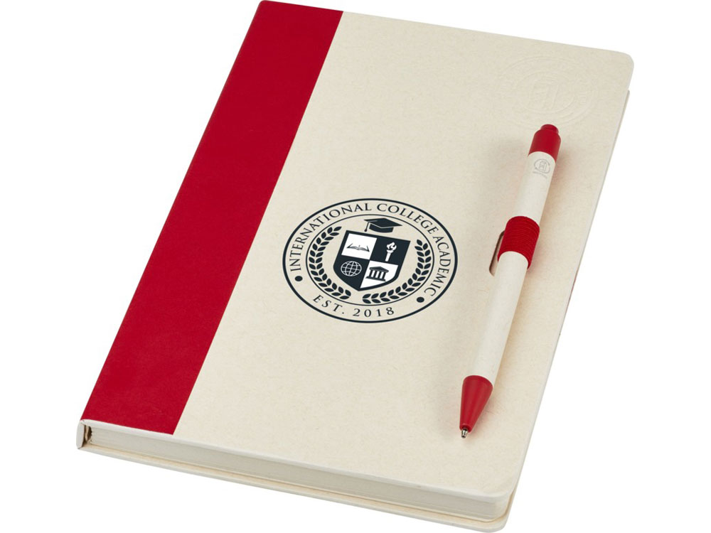 Блокнот размером A5 и шариковая ручка Dairy Dream, красный — изображение 5