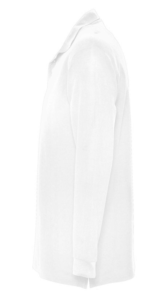 Рубашка поло мужская с длинным рукавом Star 170, белая — изображение 3