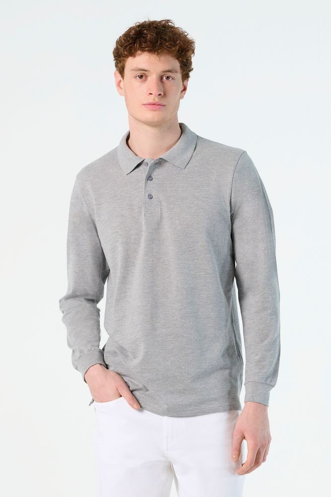 Рубашка поло мужская с длинным рукавом Star 170, красная — изображение 4