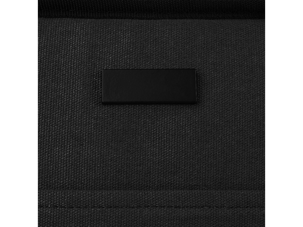 Пищевая сумка-холодильник Joey из брезента, переработанного по стандарту GRS, объемом 6 л на 9 банок, черный — изображение 5