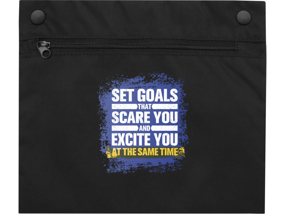 Kai круглая эко-сумка из переработанного материала, сертифицированного согласно GRS - сплошной черный — изображение 7