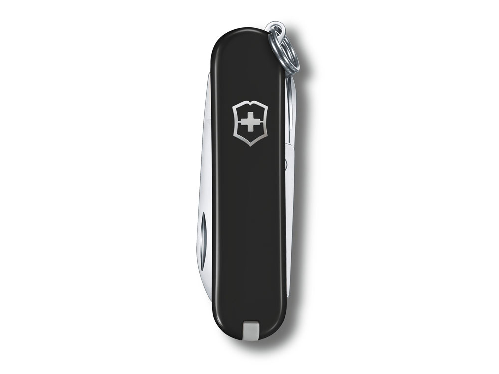 Нож-брелок VICTORINOX Classic SD Colors Dark Illusion, 58 мм, 7 функций, чёрный — изображение 2