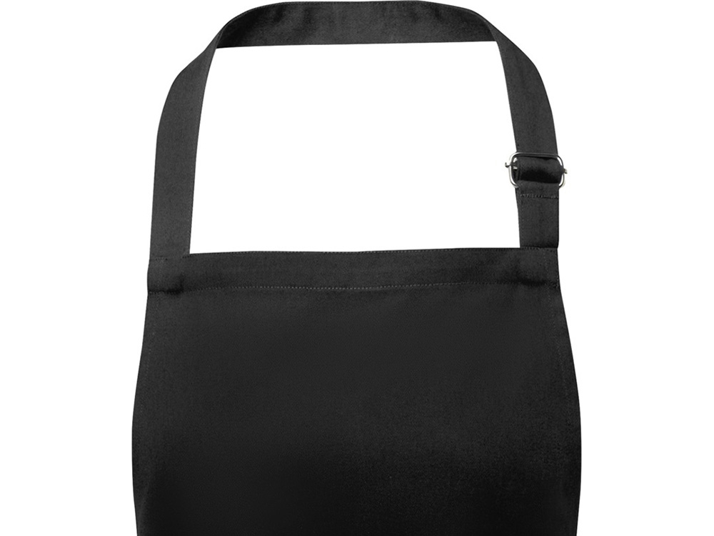 Фартук Andrea плотностью 240 г/м² с регулируемой завязкой на шее - сплошной черный — изображение 3