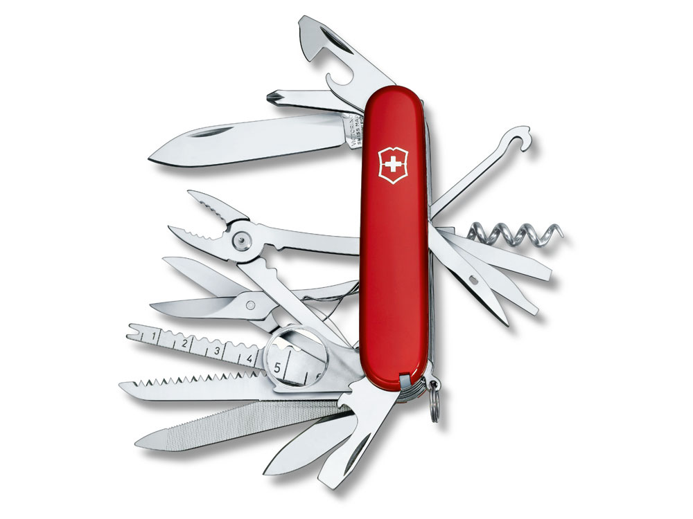 Нож перочинный VICTORINOX Swiss Champ, 91 мм, 33 функции, красный — изображение 2