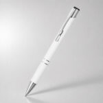 Ручка металлическая шариковая C1 софт-тач, белый