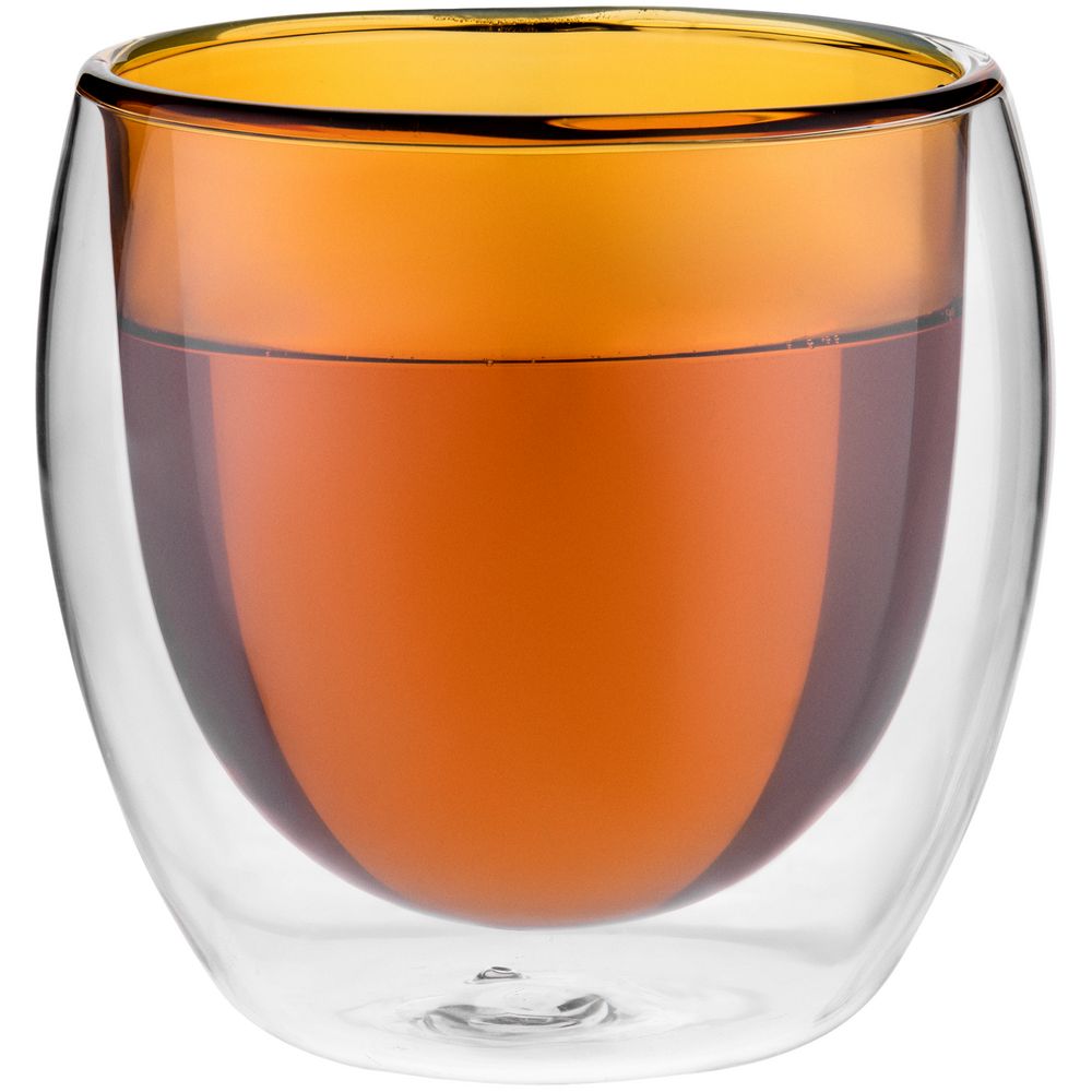 Стакан с двойными стенками Glass Bubble, желтый — изображение 2