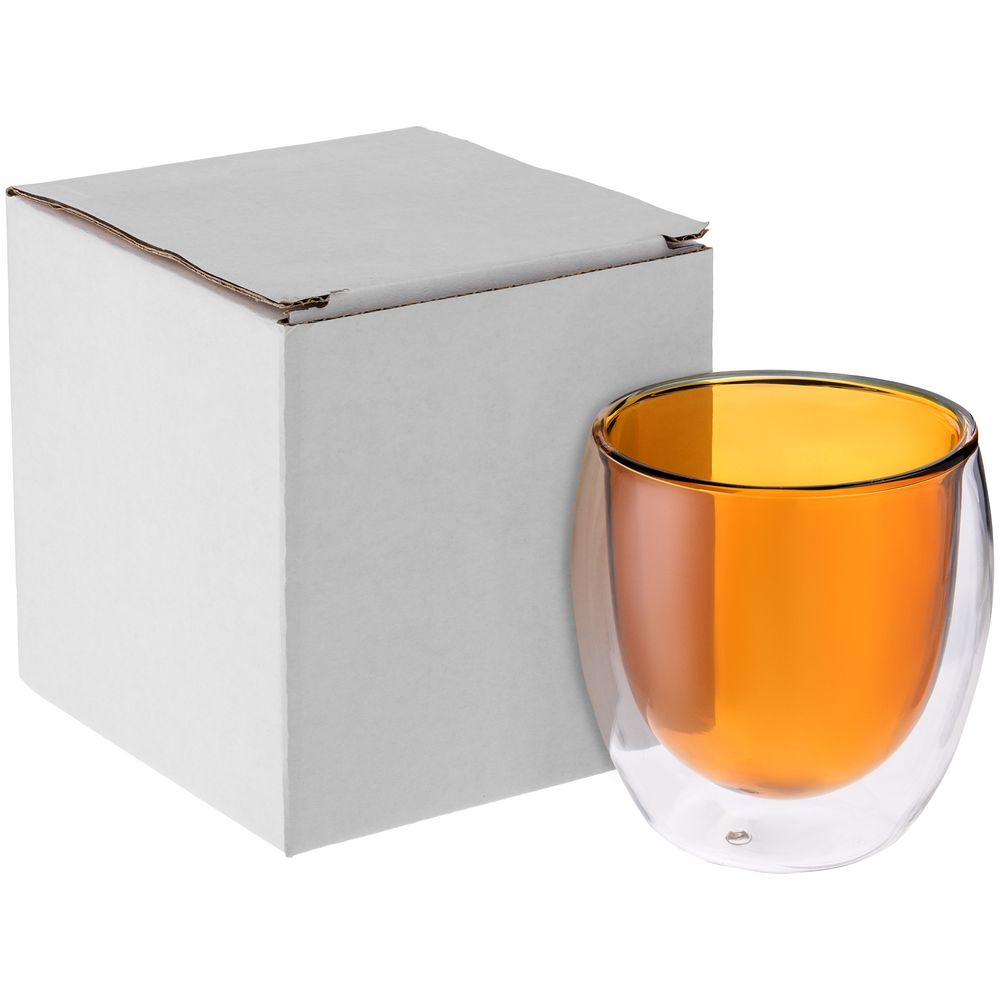 Стакан с двойными стенками Glass Bubble, желтый — изображение 3