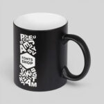 Кружка с покрытием для гравировки Subcolor BLK, черный/белый (Р)