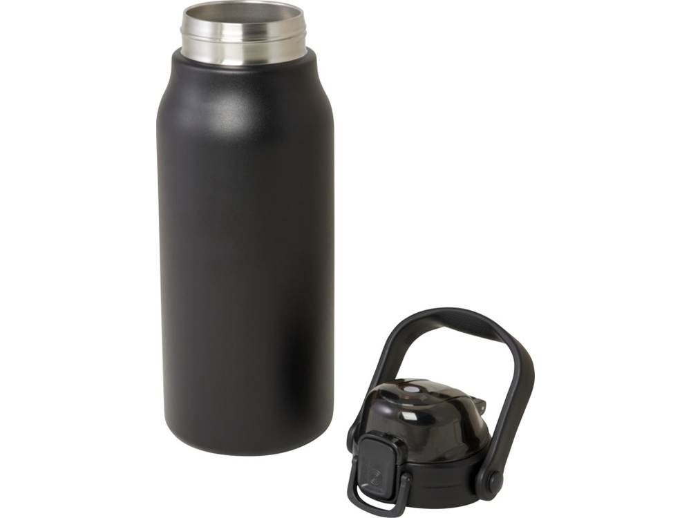 Медная бутылка Giganto из переработанной нержавеющей стали объемом 1600 мл с вакуумной изоляцией - Черный — изображение 3