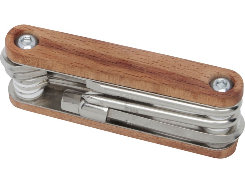 Fixie долговечный компактный многофункциональный инструмент для велосипедов с 8 функциями, дерево — изображение 4